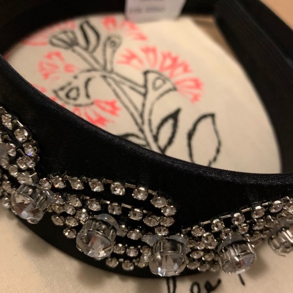 NWT FP embellished black rhinestone headband - Picture 2 of 6